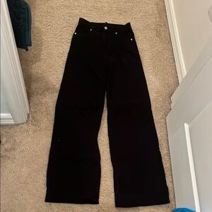 H&M Black Flare Wide Leg Jeans